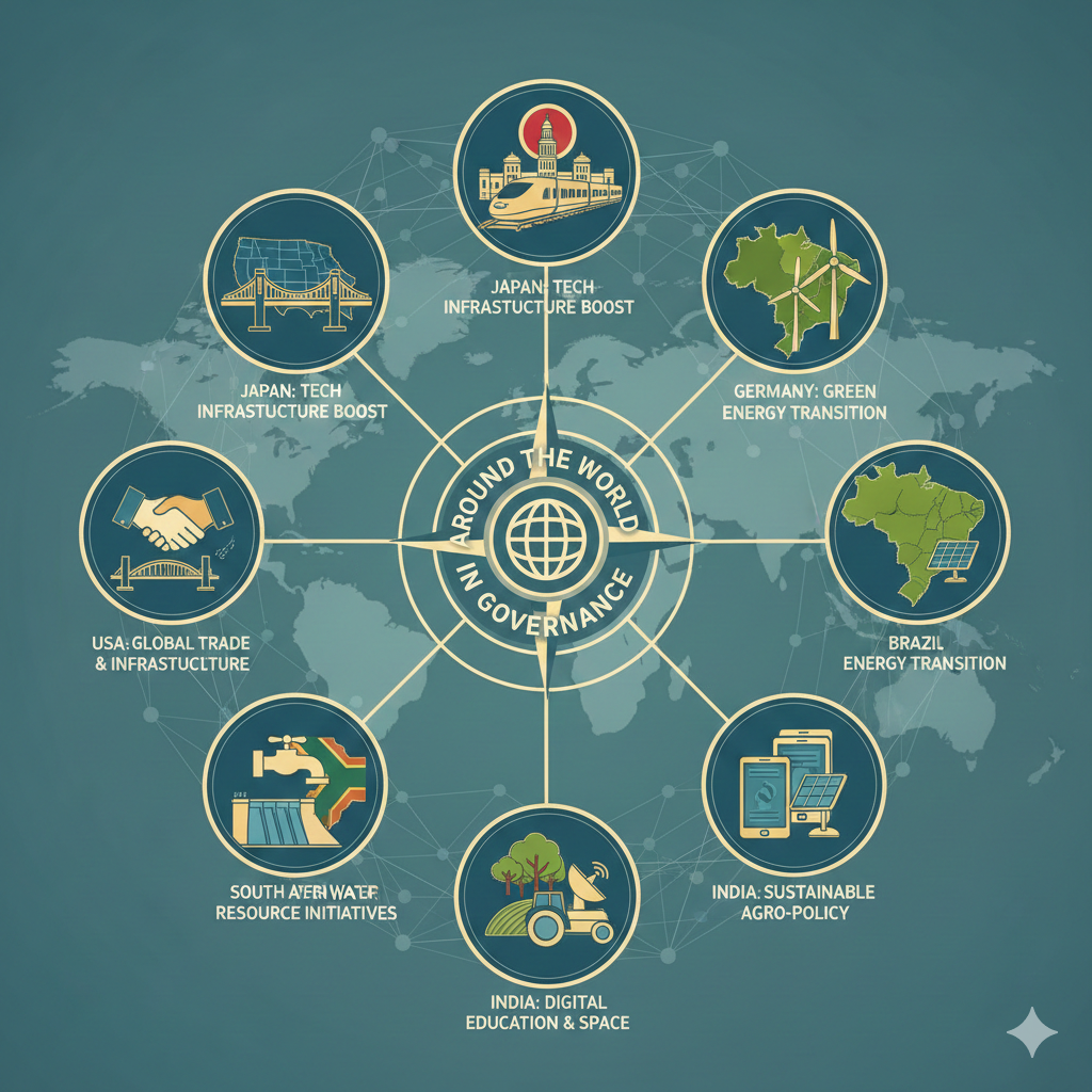 Around the World in Governance: Country-Wise Government Decisions